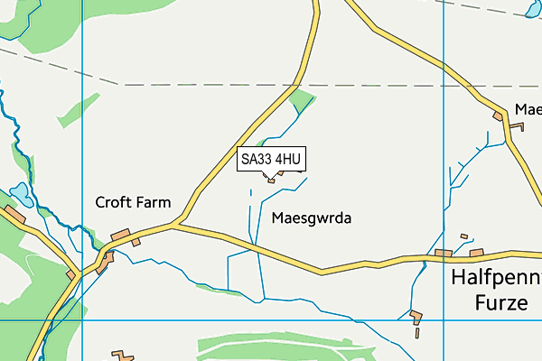 SA33 4HU map - OS VectorMap District (Ordnance Survey) SA33 4HU map - OS VectorMap District (Ordnance Survey)