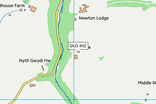SA33 4HZ map - OS VectorMap District (Ordnance Survey) SA33 4HZ map - OS VectorMap District (Ordnance Survey)