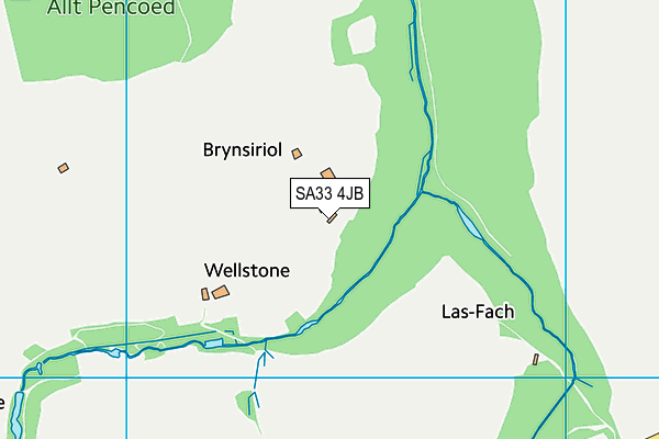 SA33 4JB map - OS VectorMap District (Ordnance Survey) SA33 4JB map - OS VectorMap District (Ordnance Survey)