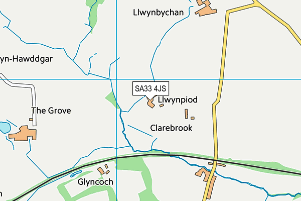 SA33 4JS map - OS VectorMap District (Ordnance Survey) SA33 4JS map - OS VectorMap District (Ordnance Survey)