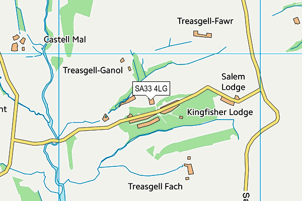 SA33 4LG map - OS VectorMap District (Ordnance Survey) SA33 4LG map - OS VectorMap District (Ordnance Survey)