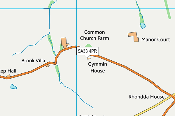 SA33 4PR map - OS VectorMap District (Ordnance Survey) SA33 4PR map - OS VectorMap District (Ordnance Survey)