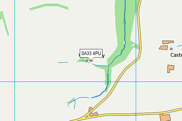 SA33 4PU map - OS VectorMap District (Ordnance Survey) SA33 4PU map - OS VectorMap District (Ordnance Survey)