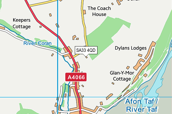 SA33 4QD map - OS VectorMap District (Ordnance Survey) SA33 4QD map - OS VectorMap District (Ordnance Survey)