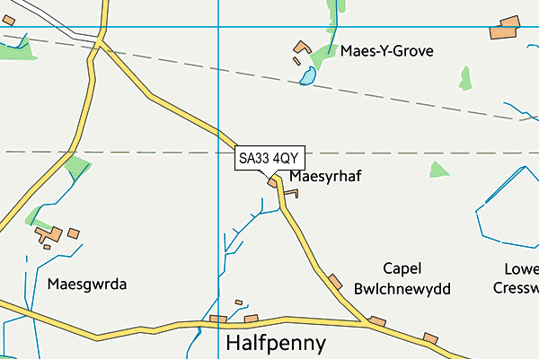 SA33 4QY map - OS VectorMap District (Ordnance Survey) SA33 4QY map - OS VectorMap District (Ordnance Survey)