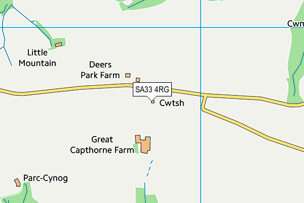 SA33 4RG map - OS VectorMap District (Ordnance Survey) SA33 4RG map - OS VectorMap District (Ordnance Survey)