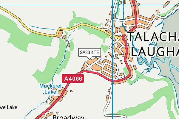 SA33 4TE map - OS VectorMap District (Ordnance Survey)