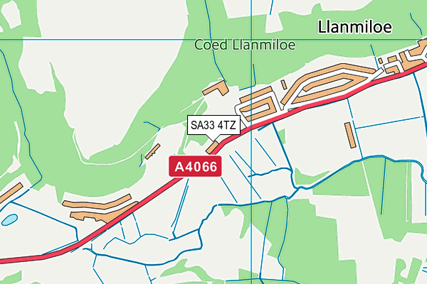 SA33 4TZ map - OS VectorMap District (Ordnance Survey) SA33 4TZ map - OS VectorMap District (Ordnance Survey)