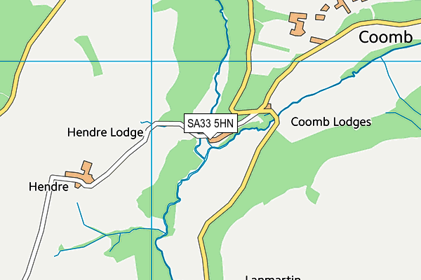 SA33 5HN map - OS VectorMap District (Ordnance Survey) SA33 5HN map - OS VectorMap District (Ordnance Survey)