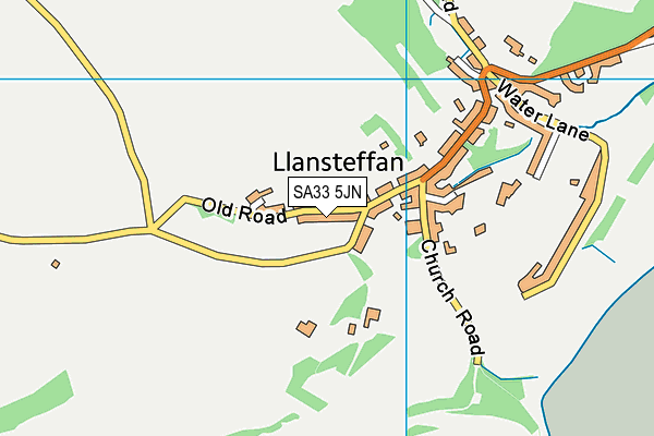 SA33 5JN map - OS VectorMap District (Ordnance Survey) SA33 5JN map - OS VectorMap District (Ordnance Survey)