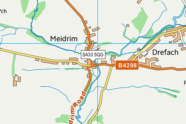 SA33 5QG map - OS VectorMap District (Ordnance Survey) SA33 5QG map - OS VectorMap District (Ordnance Survey)