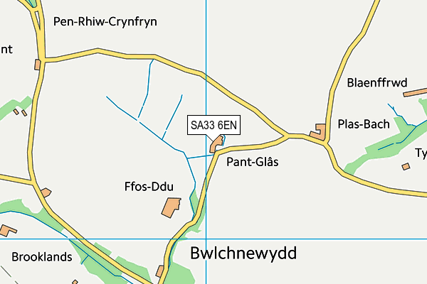 SA33 6EN map - OS VectorMap District (Ordnance Survey) SA33 6EN map - OS VectorMap District (Ordnance Survey)