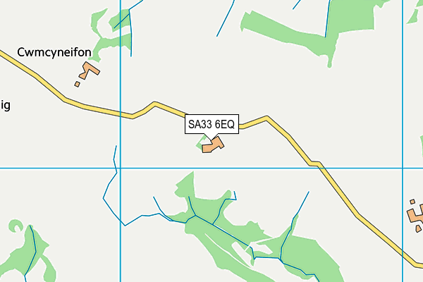 SA33 6EQ map - OS VectorMap District (Ordnance Survey) SA33 6EQ map - OS VectorMap District (Ordnance Survey)