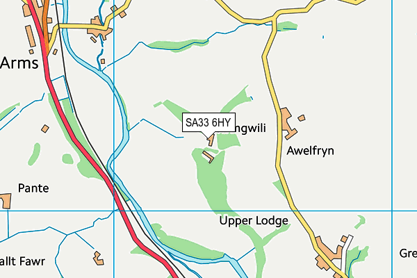 SA33 6HY map - OS VectorMap District (Ordnance Survey)