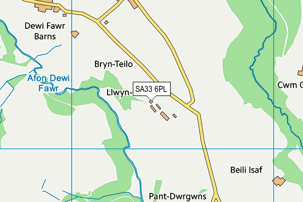 SA33 6PL map - OS VectorMap District (Ordnance Survey) SA33 6PL map - OS VectorMap District (Ordnance Survey)