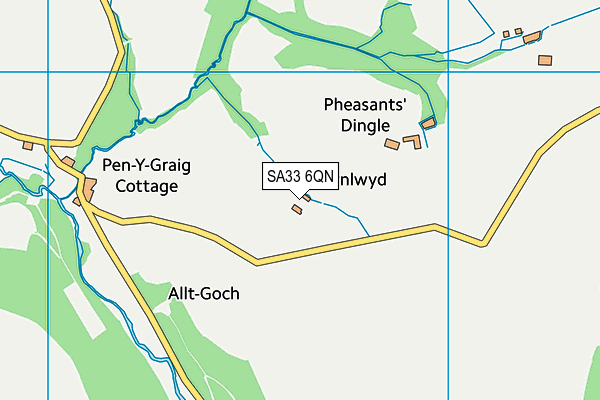 SA33 6QN map - OS VectorMap District (Ordnance Survey) SA33 6QN map - OS VectorMap District (Ordnance Survey)