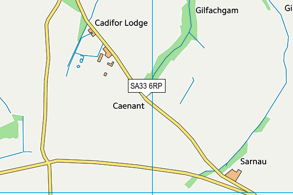 SA33 6RP map - OS VectorMap District (Ordnance Survey) SA33 6RP map - OS VectorMap District (Ordnance Survey)