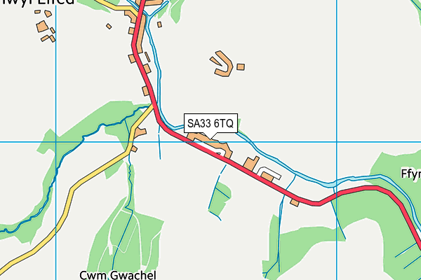 SA33 6TQ map - OS VectorMap District (Ordnance Survey) SA33 6TQ map - OS VectorMap District (Ordnance Survey)