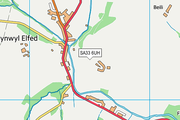 SA33 6UH map - OS VectorMap District (Ordnance Survey) SA33 6UH map - OS VectorMap District (Ordnance Survey)