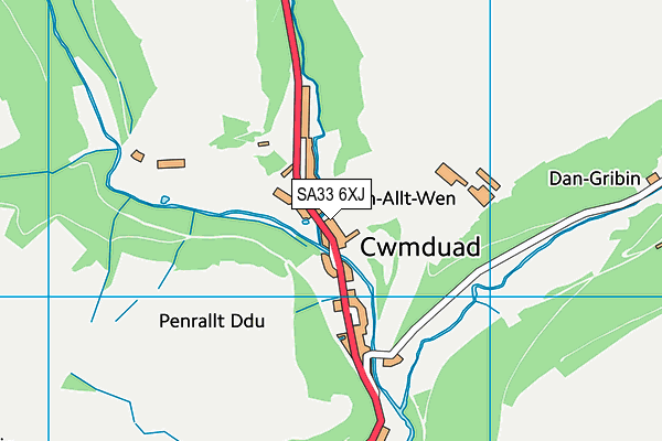 SA33 6XJ map - OS VectorMap District (Ordnance Survey) SA33 6XJ map - OS VectorMap District (Ordnance Survey)
