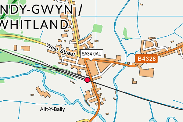 SA34 0AL map - OS VectorMap District (Ordnance Survey) SA34 0AL map - OS VectorMap District (Ordnance Survey)