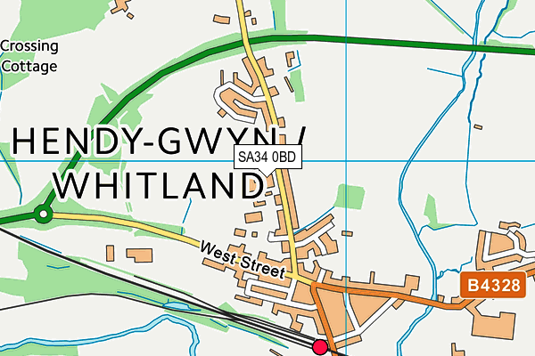 SA34 0BD map - OS VectorMap District (Ordnance Survey) SA34 0BD map - OS VectorMap District (Ordnance Survey)