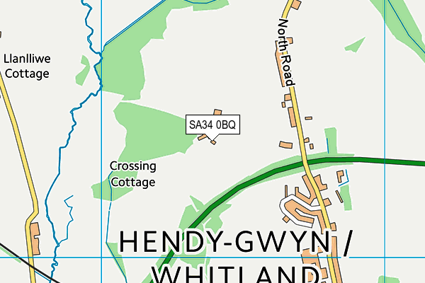 SA34 0BQ map - OS VectorMap District (Ordnance Survey) SA34 0BQ map - OS VectorMap District (Ordnance Survey)