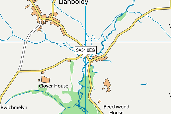 SA34 0EG map - OS VectorMap District (Ordnance Survey) SA34 0EG map - OS VectorMap District (Ordnance Survey)