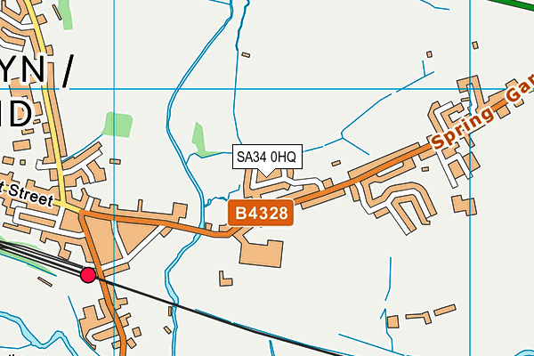 SA34 0HQ map - OS VectorMap District (Ordnance Survey) SA34 0HQ map - OS VectorMap District (Ordnance Survey)