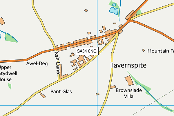 SA34 0NQ map - OS VectorMap District (Ordnance Survey) SA34 0NQ map - OS VectorMap District (Ordnance Survey)