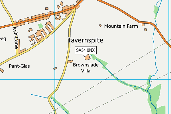 SA34 0NX map - OS VectorMap District (Ordnance Survey) SA34 0NX map - OS VectorMap District (Ordnance Survey)