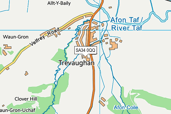 SA34 0QQ map - OS VectorMap District (Ordnance Survey) SA34 0QQ map - OS VectorMap District (Ordnance Survey)