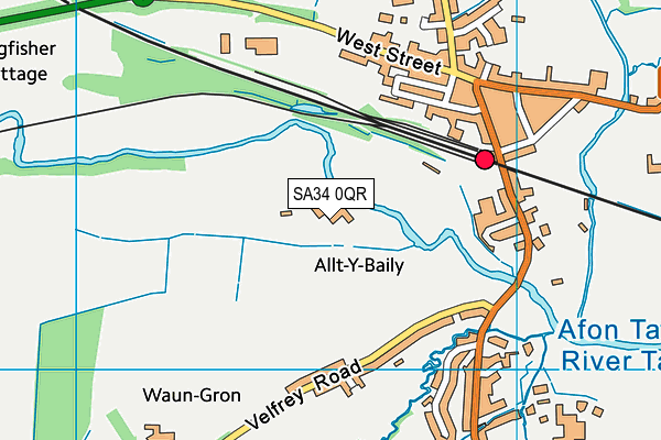 SA34 0QR map - OS VectorMap District (Ordnance Survey) SA34 0QR map - OS VectorMap District (Ordnance Survey)