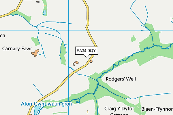 SA34 0QY map - OS VectorMap District (Ordnance Survey) SA34 0QY map - OS VectorMap District (Ordnance Survey)