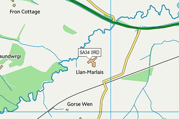 SA34 0RD map - OS VectorMap District (Ordnance Survey) SA34 0RD map - OS VectorMap District (Ordnance Survey)