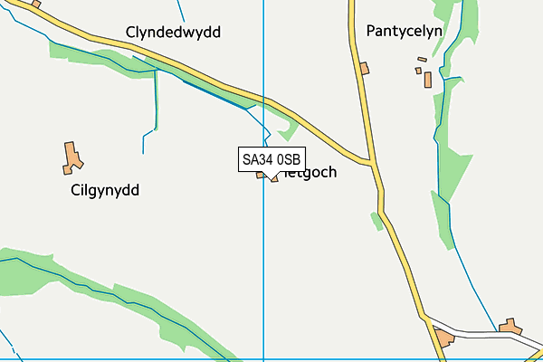 SA34 0SB map - OS VectorMap District (Ordnance Survey) SA34 0SB map - OS VectorMap District (Ordnance Survey)