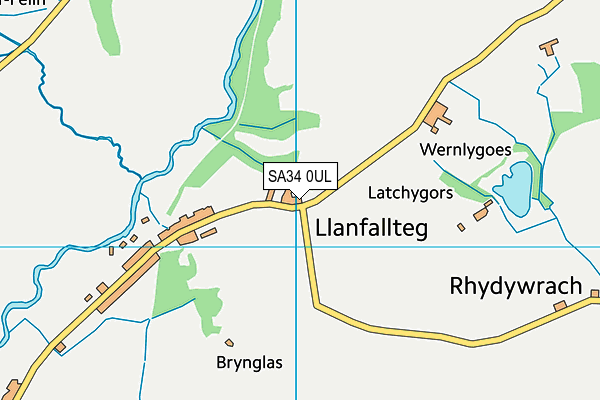 SA34 0UL map - OS VectorMap District (Ordnance Survey) SA34 0UL map - OS VectorMap District (Ordnance Survey)