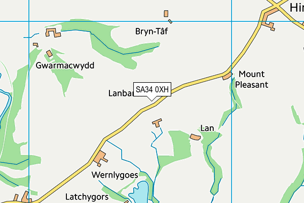 SA34 0XH map - OS VectorMap District (Ordnance Survey) SA34 0XH map - OS VectorMap District (Ordnance Survey)