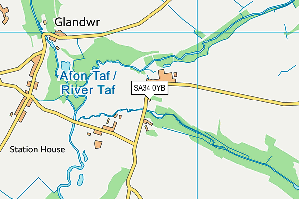SA34 0YB map - OS VectorMap District (Ordnance Survey) SA34 0YB map - OS VectorMap District (Ordnance Survey)