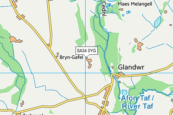 SA34 0YG map - OS VectorMap District (Ordnance Survey) SA34 0YG map - OS VectorMap District (Ordnance Survey)