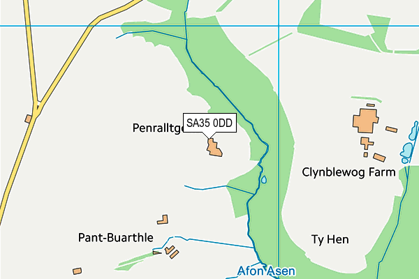 SA35 0DD map - OS VectorMap District (Ordnance Survey) SA35 0DD map - OS VectorMap District (Ordnance Survey)
