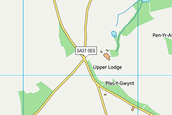 SA37 0ES map - OS VectorMap District (Ordnance Survey) SA37 0ES map - OS VectorMap District (Ordnance Survey)