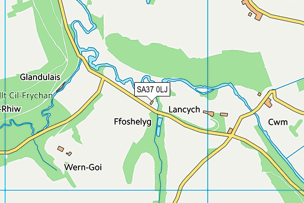 SA37 0LJ map - OS VectorMap District (Ordnance Survey) SA37 0LJ map - OS VectorMap District (Ordnance Survey)