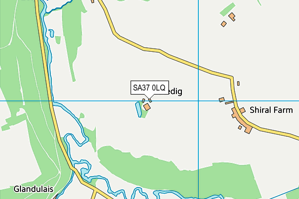 SA37 0LQ map - OS VectorMap District (Ordnance Survey) SA37 0LQ map - OS VectorMap District (Ordnance Survey)
