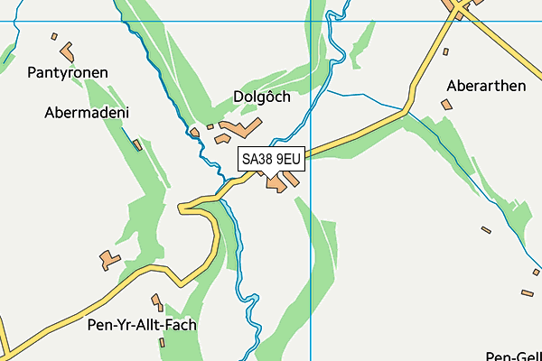 SA38 9EU map - OS VectorMap District (Ordnance Survey) SA38 9EU map - OS VectorMap District (Ordnance Survey)