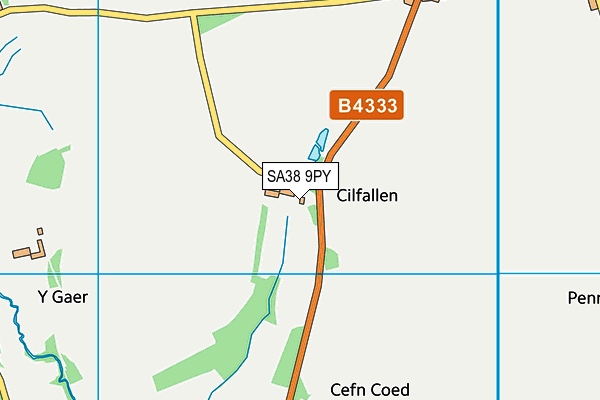 SA38 9PY map - OS VectorMap District (Ordnance Survey) SA38 9PY map - OS VectorMap District (Ordnance Survey)