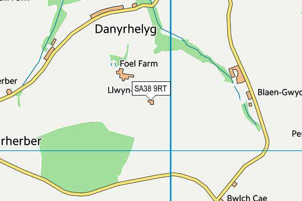 SA38 9RT map - OS VectorMap District (Ordnance Survey) SA38 9RT map - OS VectorMap District (Ordnance Survey)