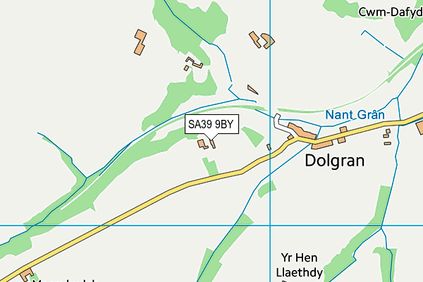 SA39 9BY map - OS VectorMap District (Ordnance Survey) SA39 9BY map - OS VectorMap District (Ordnance Survey)