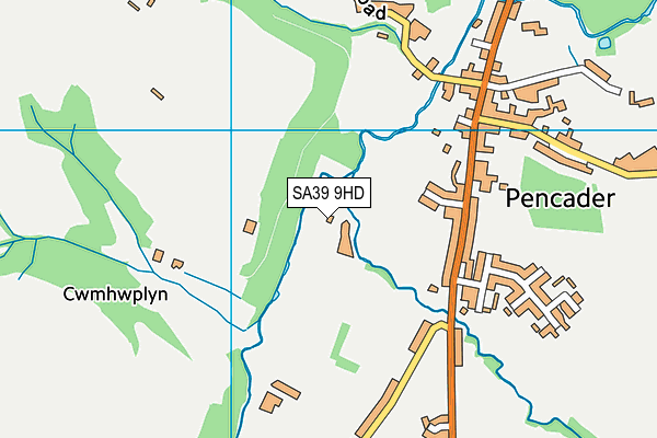 SA39 9HD map - OS VectorMap District (Ordnance Survey)