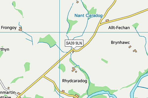 SA39 9LN map - OS VectorMap District (Ordnance Survey) SA39 9LN map - OS VectorMap District (Ordnance Survey)